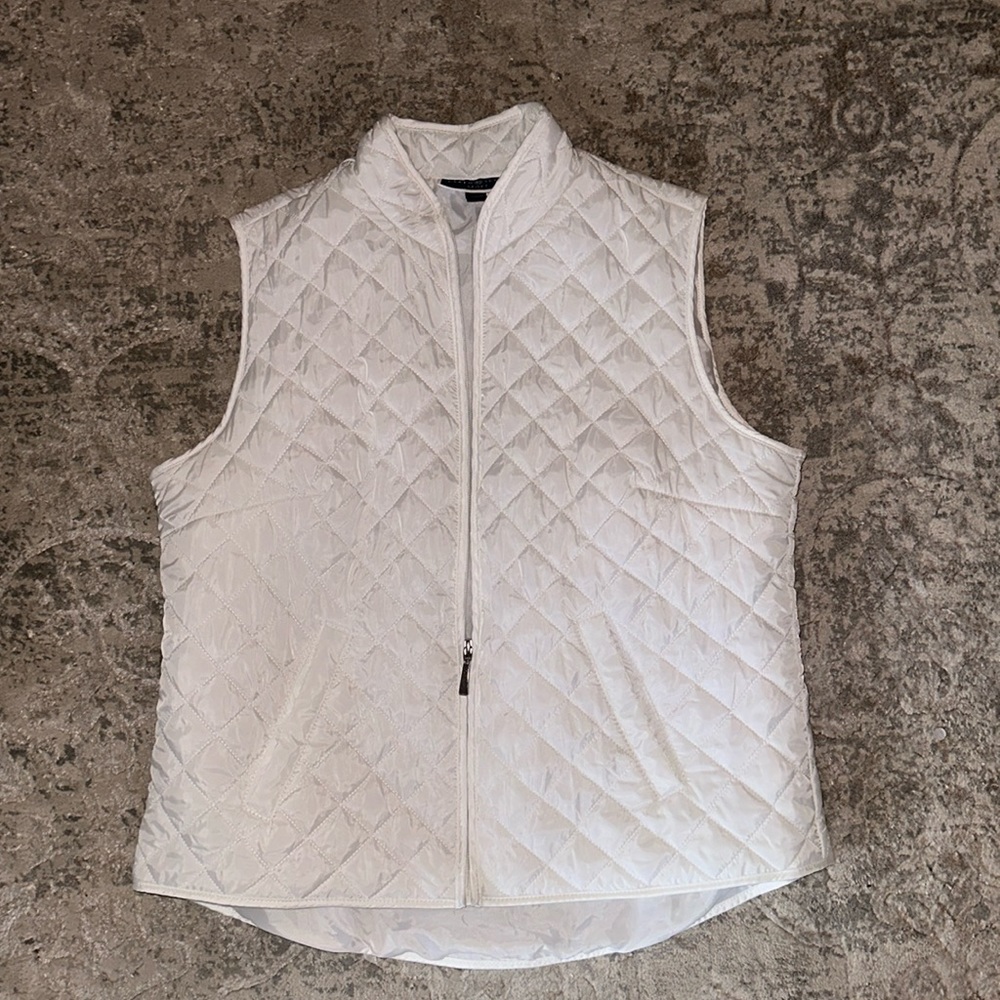 Karen Scott petite large white vest